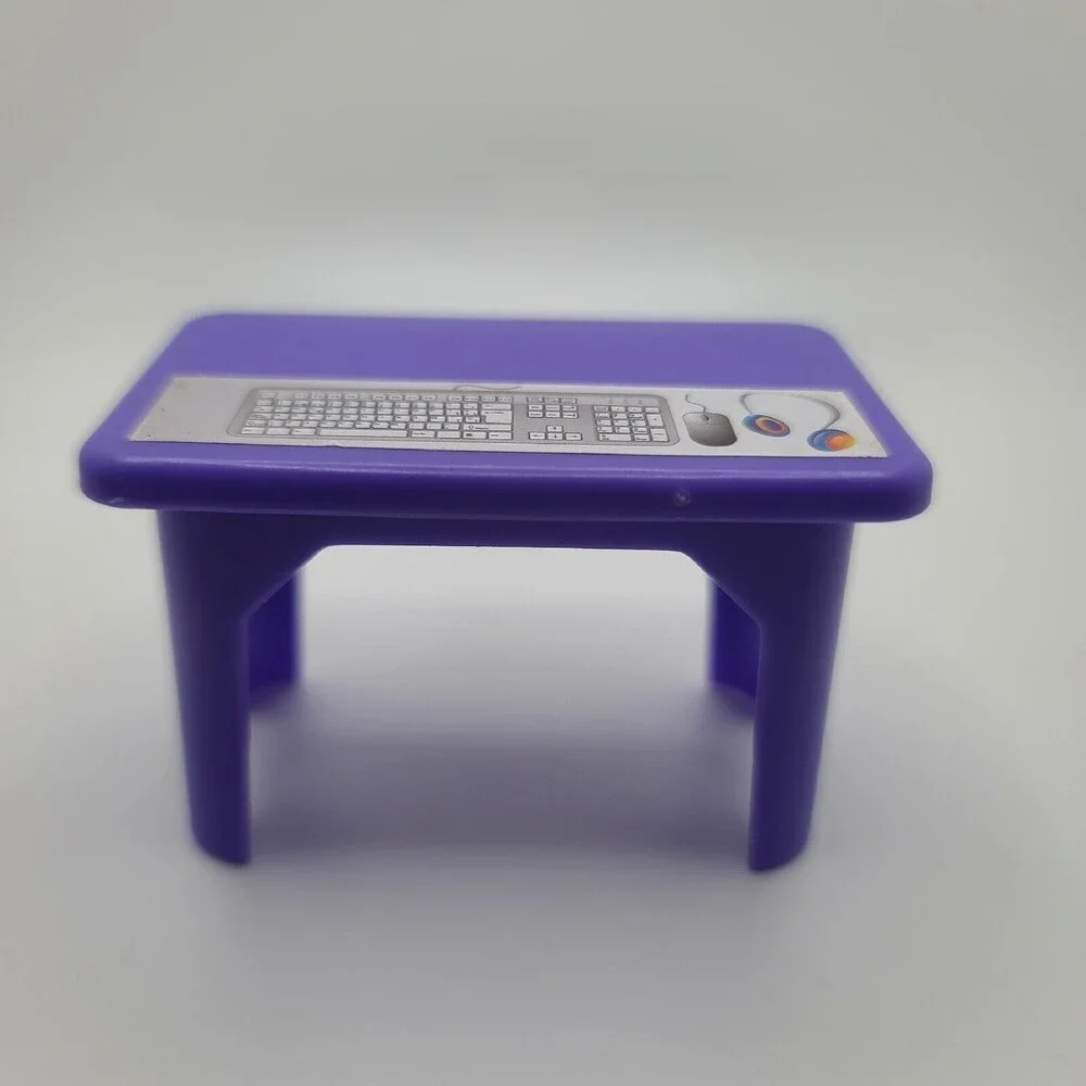 Set Of Dollhouse Furniture 3 Pieces  TV Table Bed Sofa